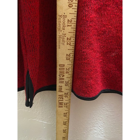 WEEKENDS BY CHICOS Top Women's 2/L Knit Boat Neck Long Sleeve Red - Picture 6 of 6